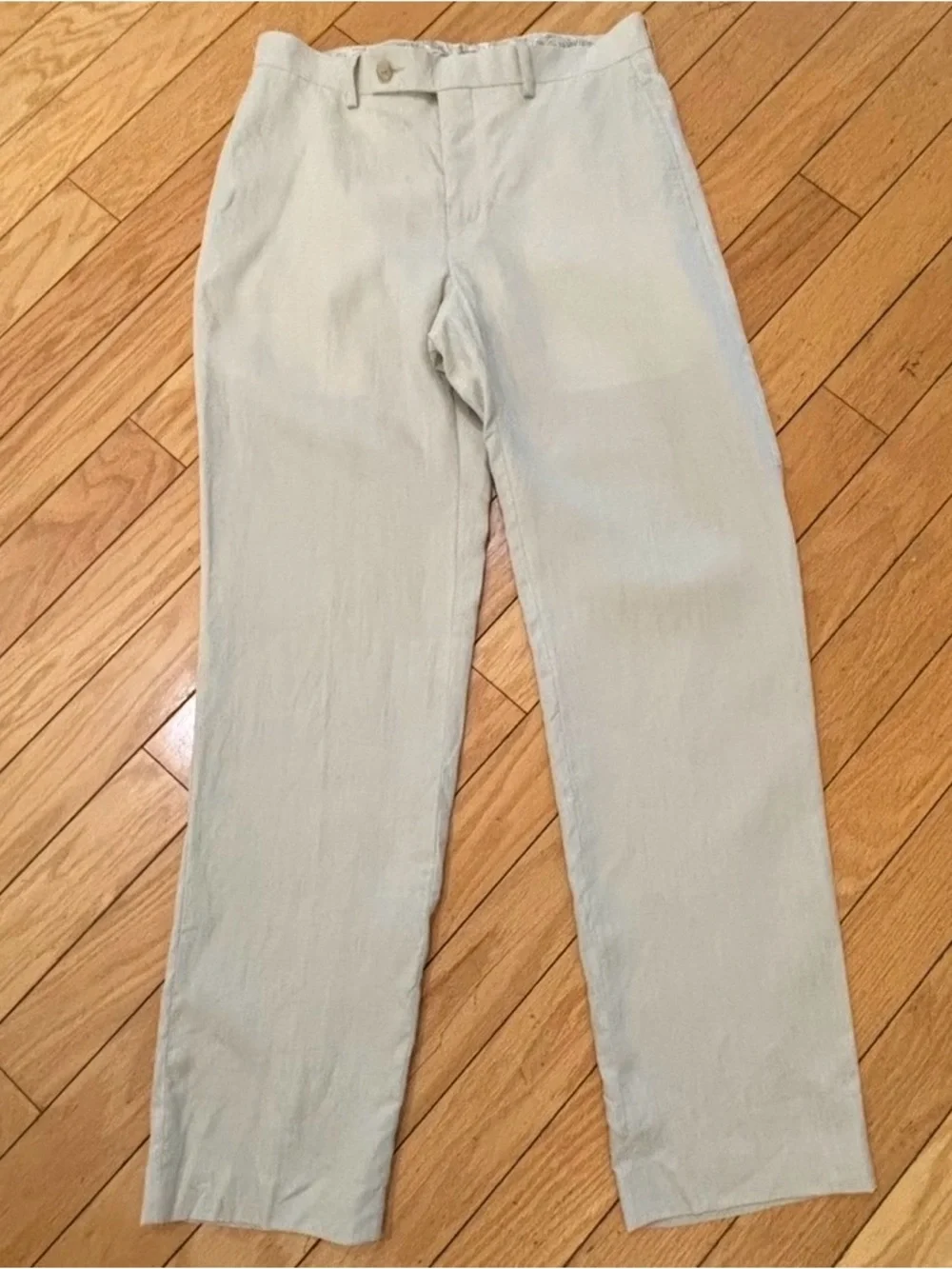 Lauren Ralph Lauren Beige Linen Dress Pants